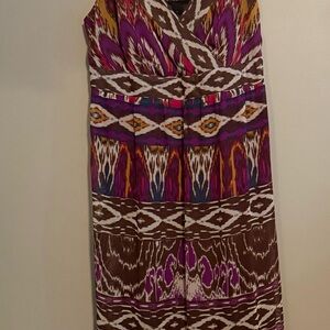 Lane Bryant Purple and Brown Maxi Dress